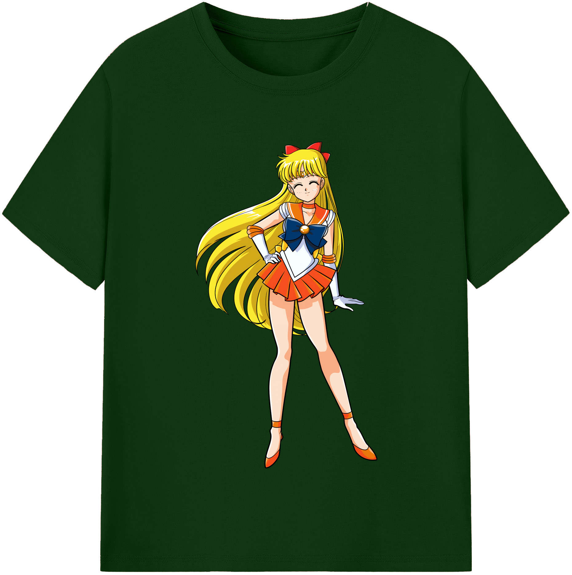 （画像用） 美少女戦士セーラームーン 愛野 美奈子 あいの みなこ Sailor Moon Aino Minako 綿100％半袖Tシャツ（フロントプリント）